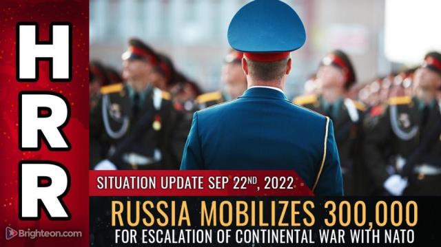 Russia mobilizes 300,000 for ESCALATION of continental war with NATO