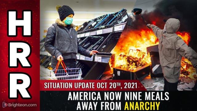 America now NINE MEALS away from ANARCHY