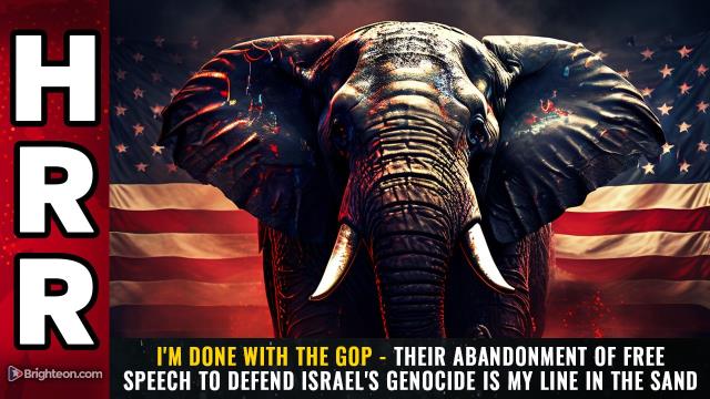 I'm DONE with the GOP - their abandonment of free speech to defend Israel's genocide is my line in the sand