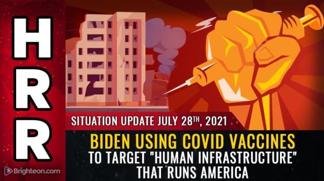 Biden using covid vaccines to target "human infrastructure" that runs America