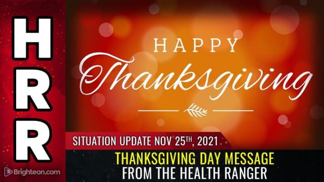 Thanksgiving Day message from the Health Ranger