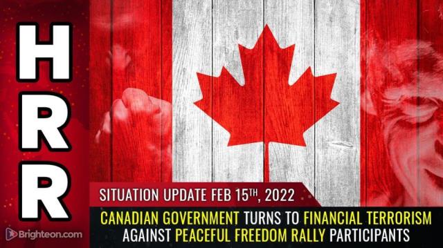 Canadian government turns to FINANCIAL TERRORISM against peaceful freedom rally participants