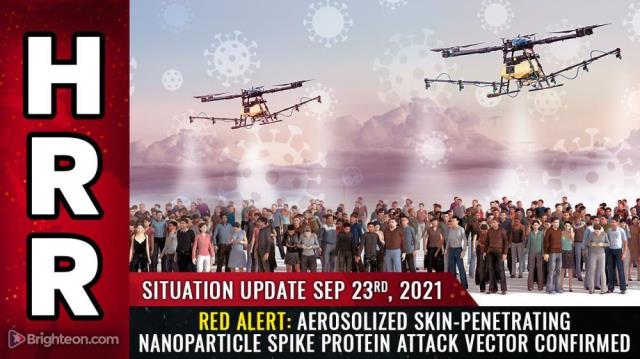 RED ALERT: Aerosolized skin-penetrating nanoparticle spike protein attack vector CONFIRMED