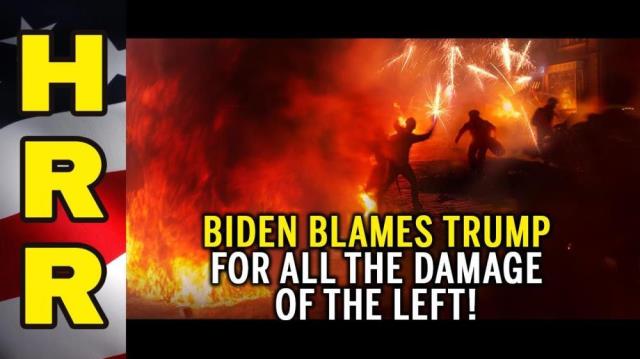 Biden blames TRUMP for all the DAMAGE of the Left!