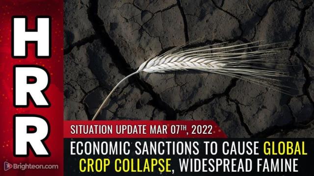 Economic sanctions to cause global CROP COLLAPSE, widespread FAMINE