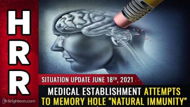 Medical establishment attempts to MEMORY HOLE "natural immunity"