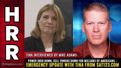 POWER GRID DOWN, cell towers down for millions of Americans – Emergency update with Tina from Sat123.com