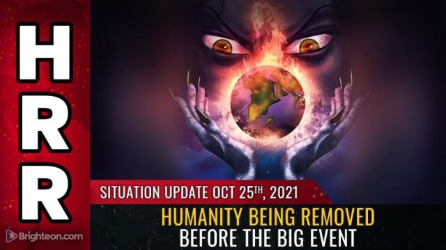 Humanity being removed before the BIG event