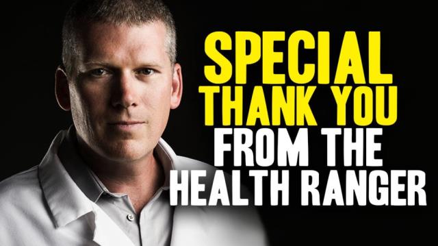 Special THANK YOU from the Health Ranger