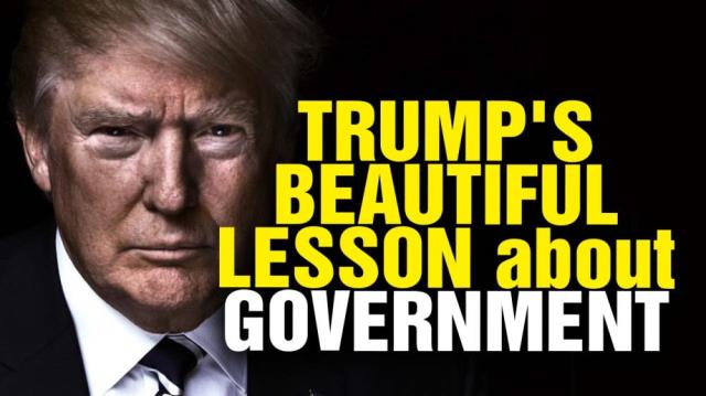 Trump's beautiful lesson about government