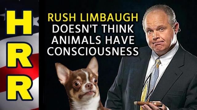 Rush Limbaugh doesn't think ANIMALS have CONSCIOUSNESS