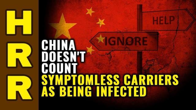 China doesn't count SYMPTOMLESS carriers as being INFECTED