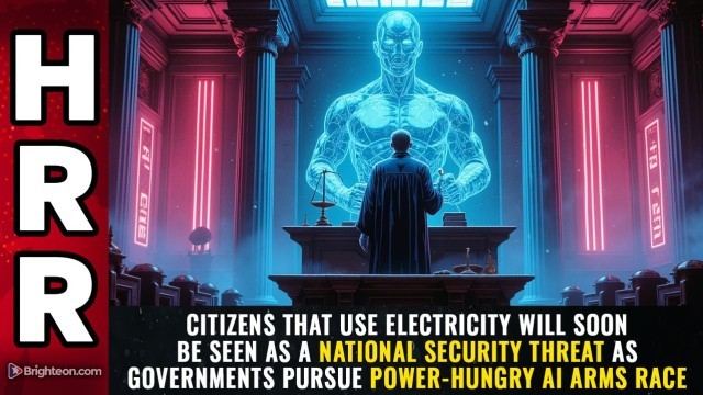 Citizens that use electricity will soon be seen as a NATIONAL SECURITY THREAT as governments pursue power-hungry AI arms race