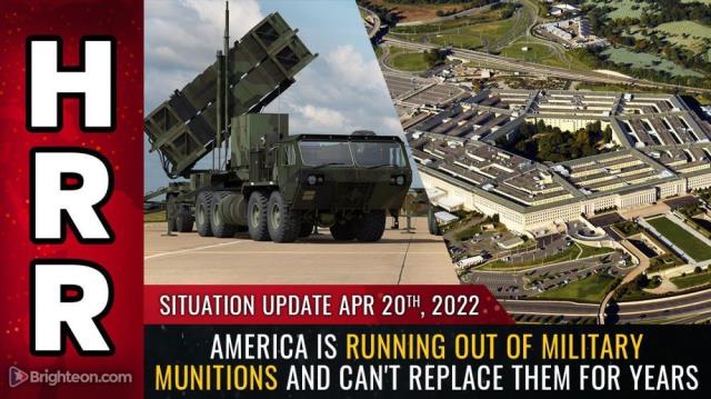 America is RUNNING OUT of military munitions and can't replace them FOR YEARS