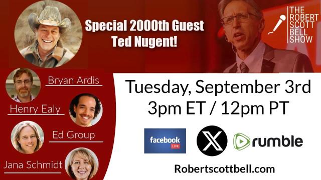 Special 2000th Guest – Ted Nugent, Clean and sober Rock & Roll, Ardis, Group, Ealy, and Schmidt, Healing for The AGES