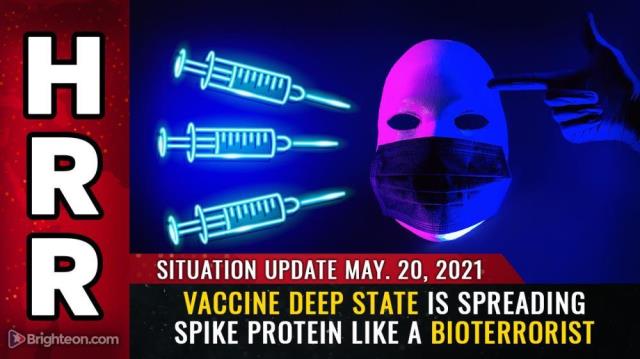 VACCINE DEEP STATE is spreading spike protein like a bioterrorist