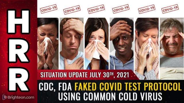 CDC, FDA faked covid test protocol using common cold virus